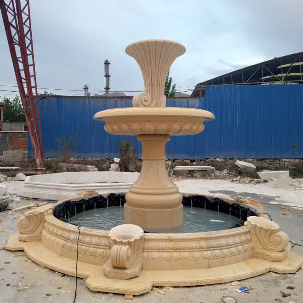 Exquisite Outdoor Marble Tiered Horse Fountain for Garden on Sale